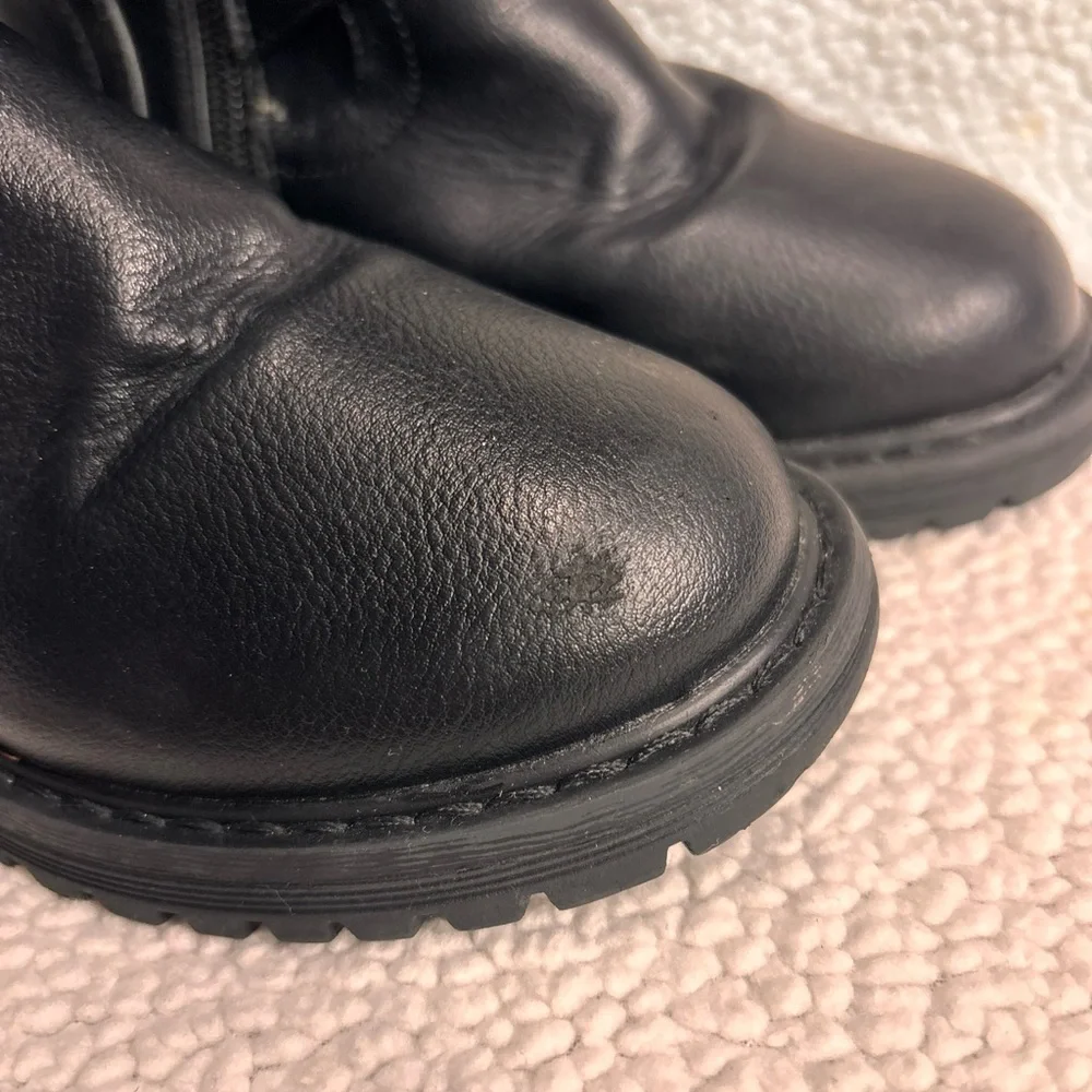 DV by Dolce Vita Black Motorcycle Boots with Buckle Straps - Picture 13 of 14